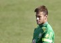 Neymar prima dell'allenamento del Brasile a Nyon