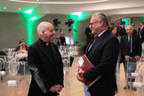 Mons.Rino Fisichella e Roberto Gualtieri, sindaco di Roma, all'evento Deloitte sul Giubileo