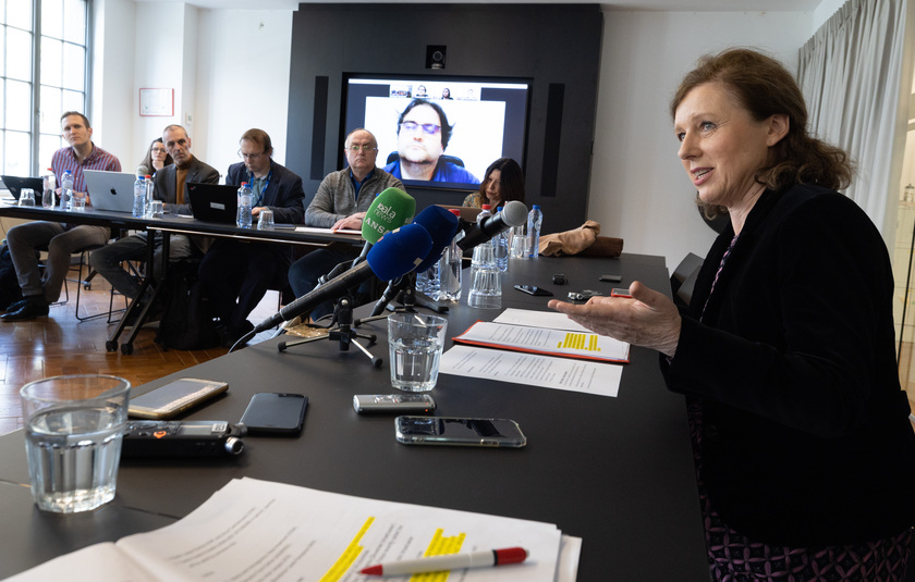 Intervista alla vice presidente della Commissione europea, Vera Jourova © ANSA/Benoît Doppagne/belgaimage